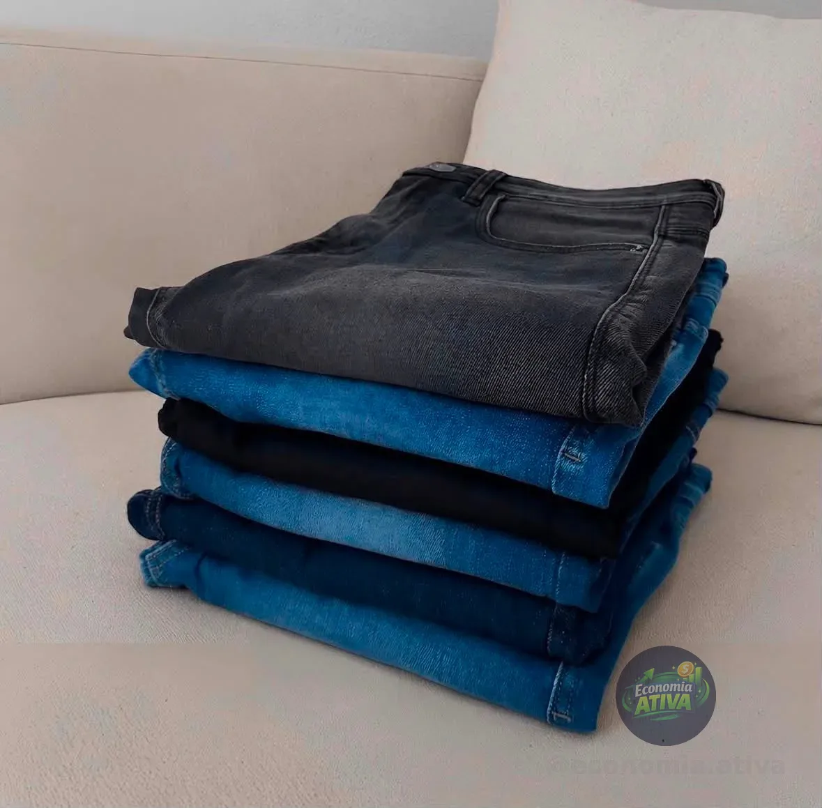 Kit 3 Calça Jeans Slim Fit Lycra
