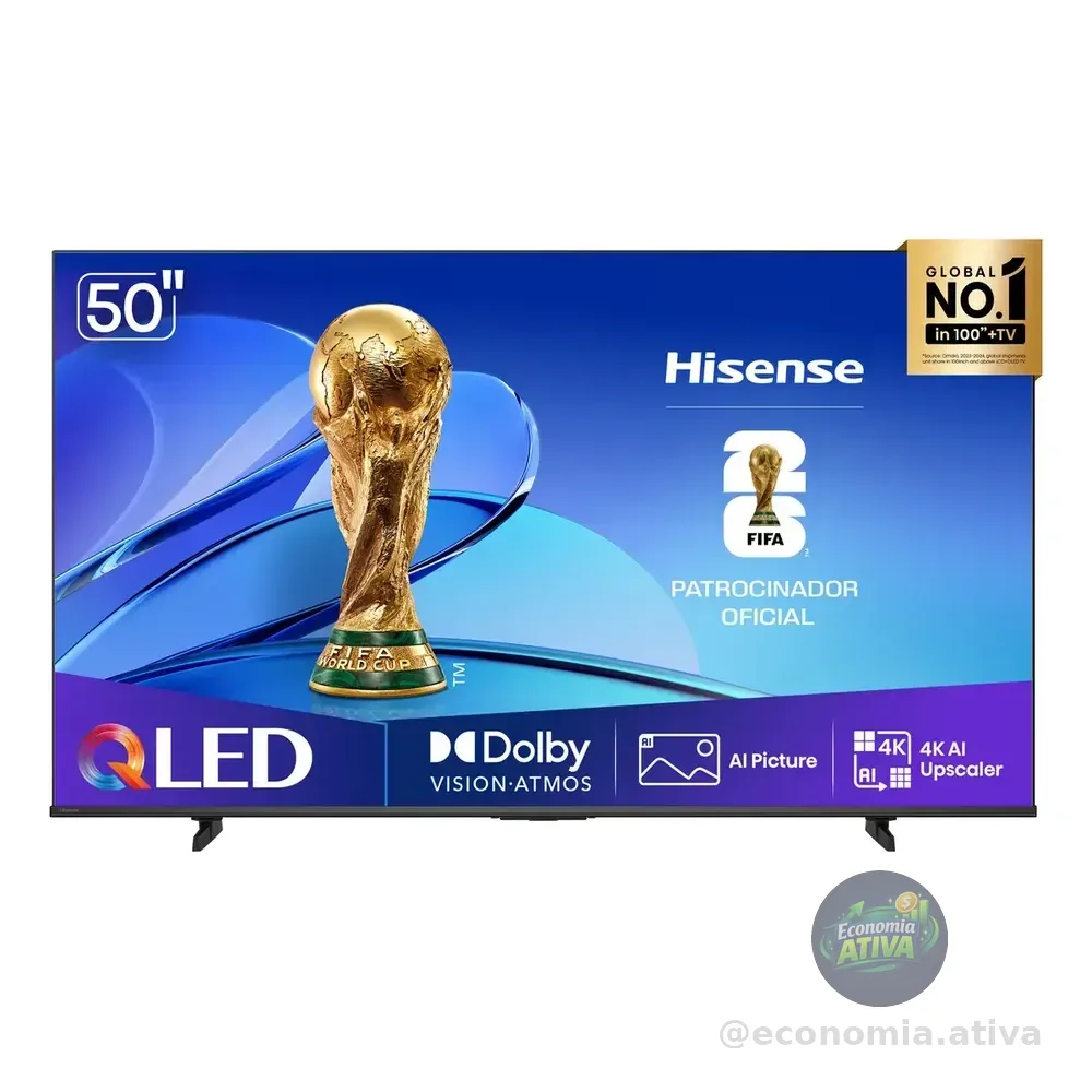 Hisense Smart Tv 4k 50  Polegadas 50q6qv Qled