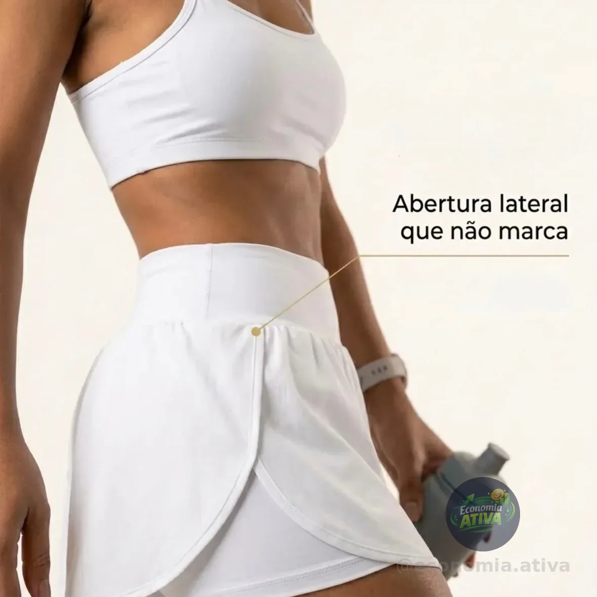 Conjunto Academia Top Short Duplo Cintura Alta