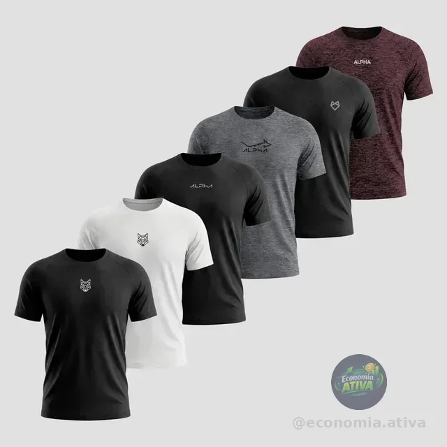 Kit 6 Camisetas Mais Procuradas Alpha