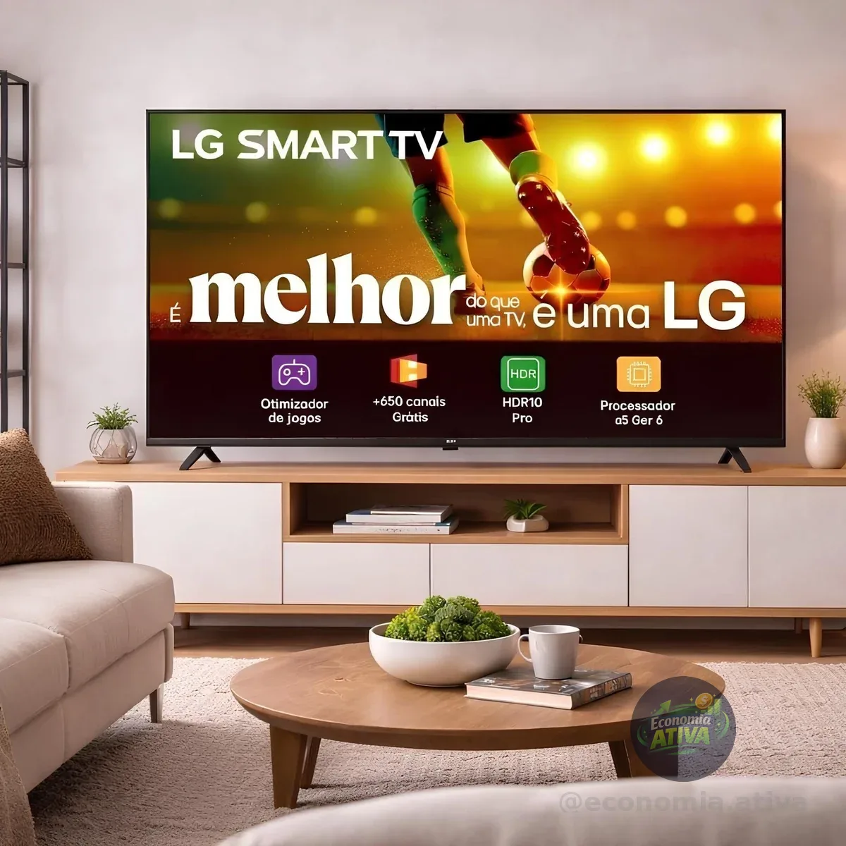 Smart TV 43" LG Full HD Processador α5 Ger6