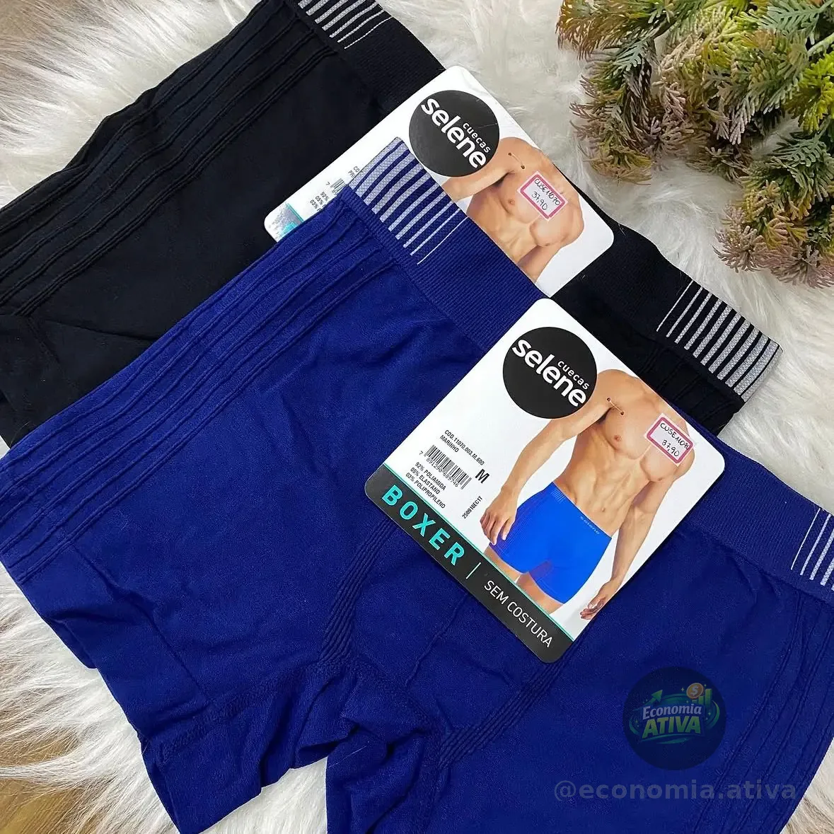 Kit 4 Cuecas Boxer Selene Sem Costura Poliamida