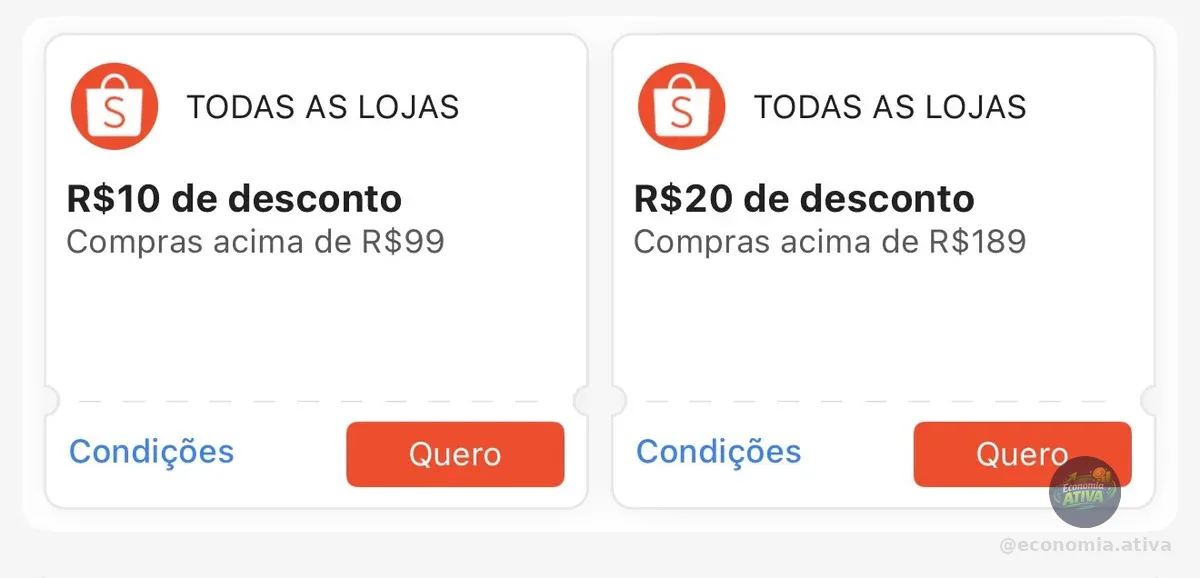 🔥 CUPONS NA SHOPEE