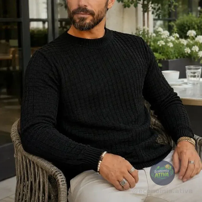 Blusa De Frio Suéter Masculino Lã Tricot
