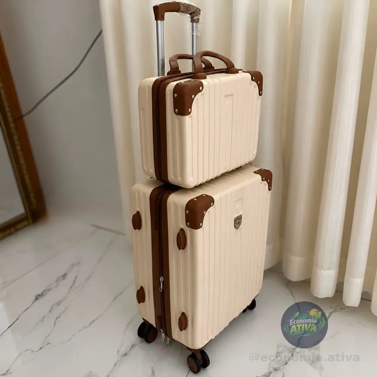Mala De Viagem 10kg 360° com Frasqueira