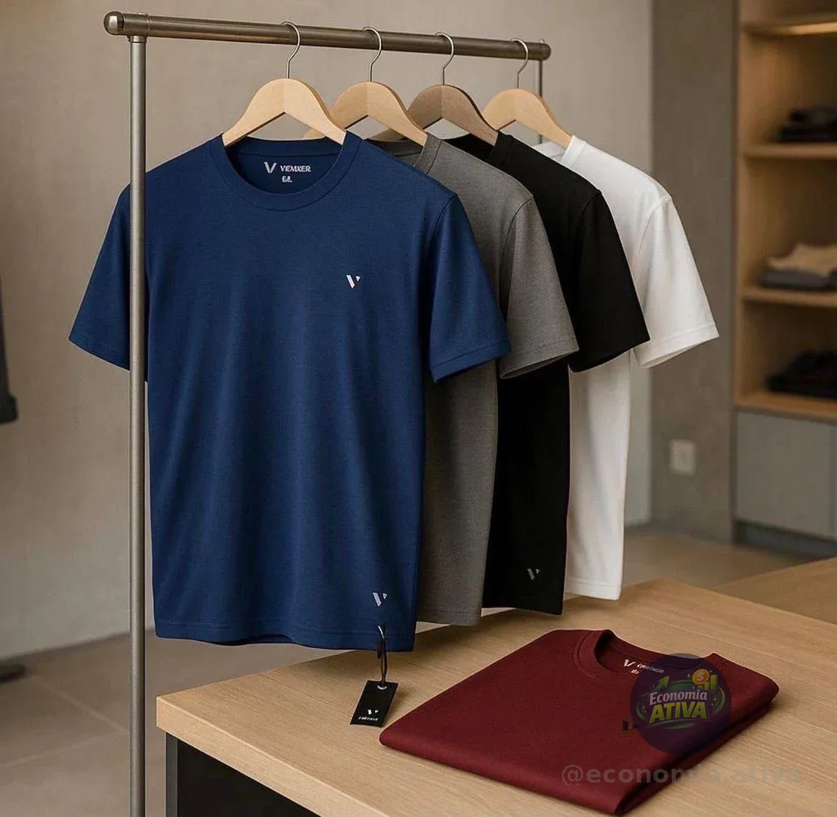 Camiseta Slim Voker 100% Algodão