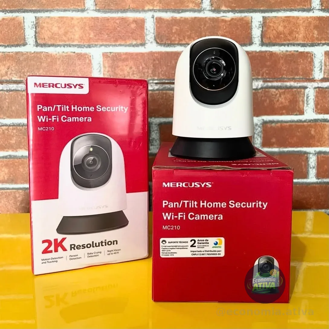 Mercusys Mc210 Câmera Segurança Wifi 2k 3mp 360° Tp-link