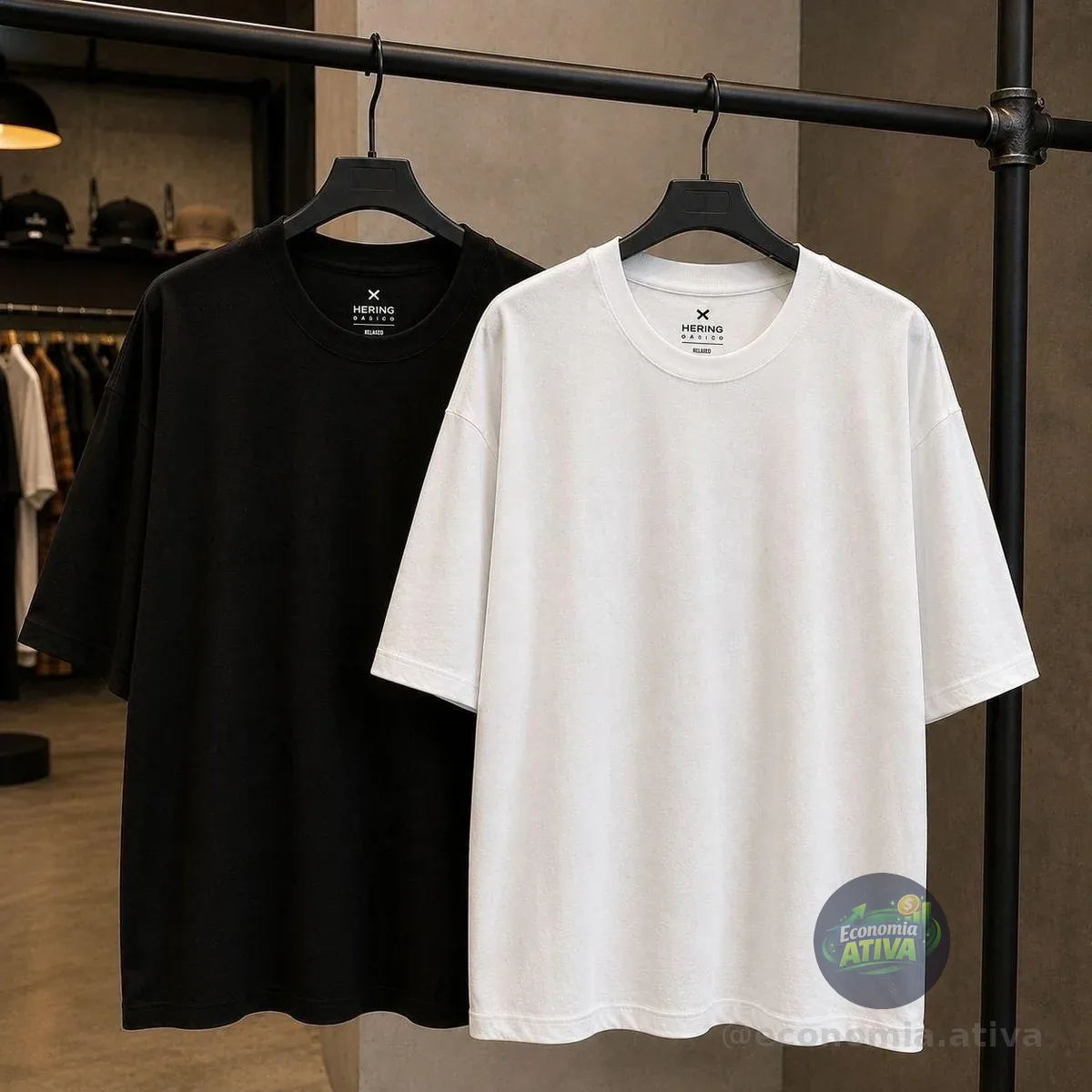 Kit 2 Camisetas Relaxed Hering