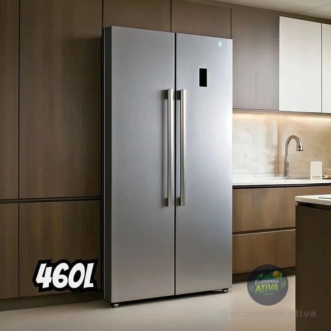 Geladeira Refrigerador HQ Frost Free Side By Side 460 Litros