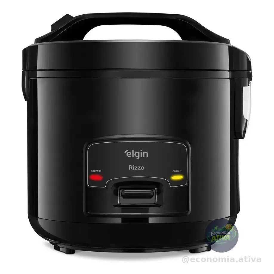 Panela Elétrica De Arroz Rizzo Elgin 5 Xícaras, 400w Preto 127v 60hz
