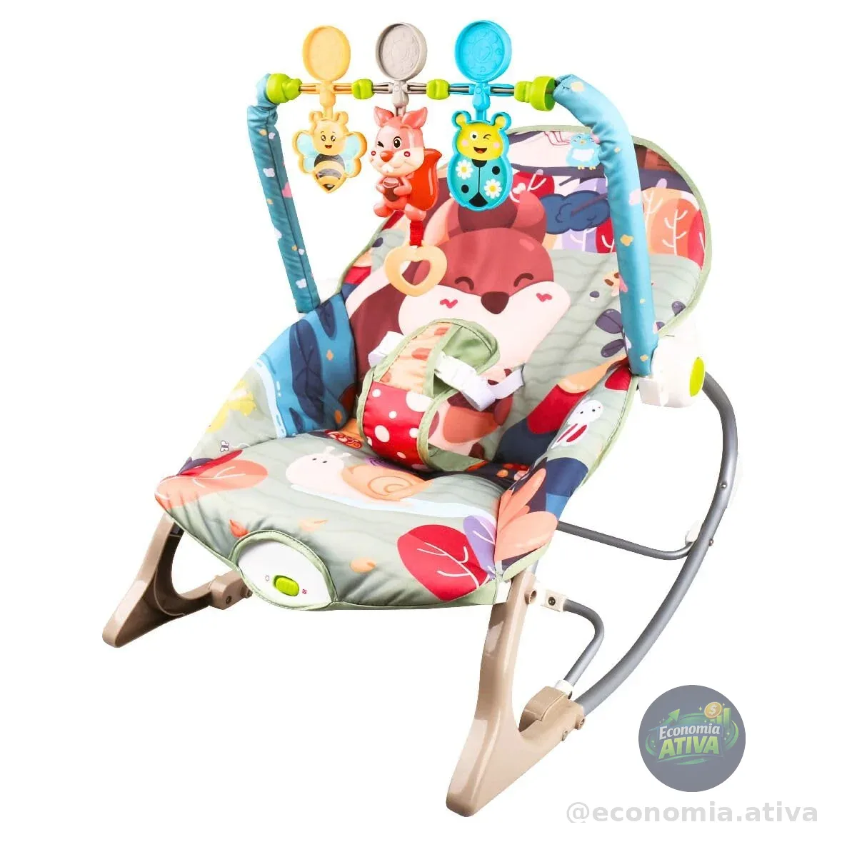 Maxi Baby Cadeira de Descanso e Balanço Bebê Musical Funtime Baxter (Esquilo)