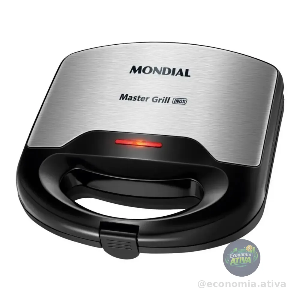 Sanduicheira Mondial Master Grill Mondial 750w S-20 Preto/inox 127v