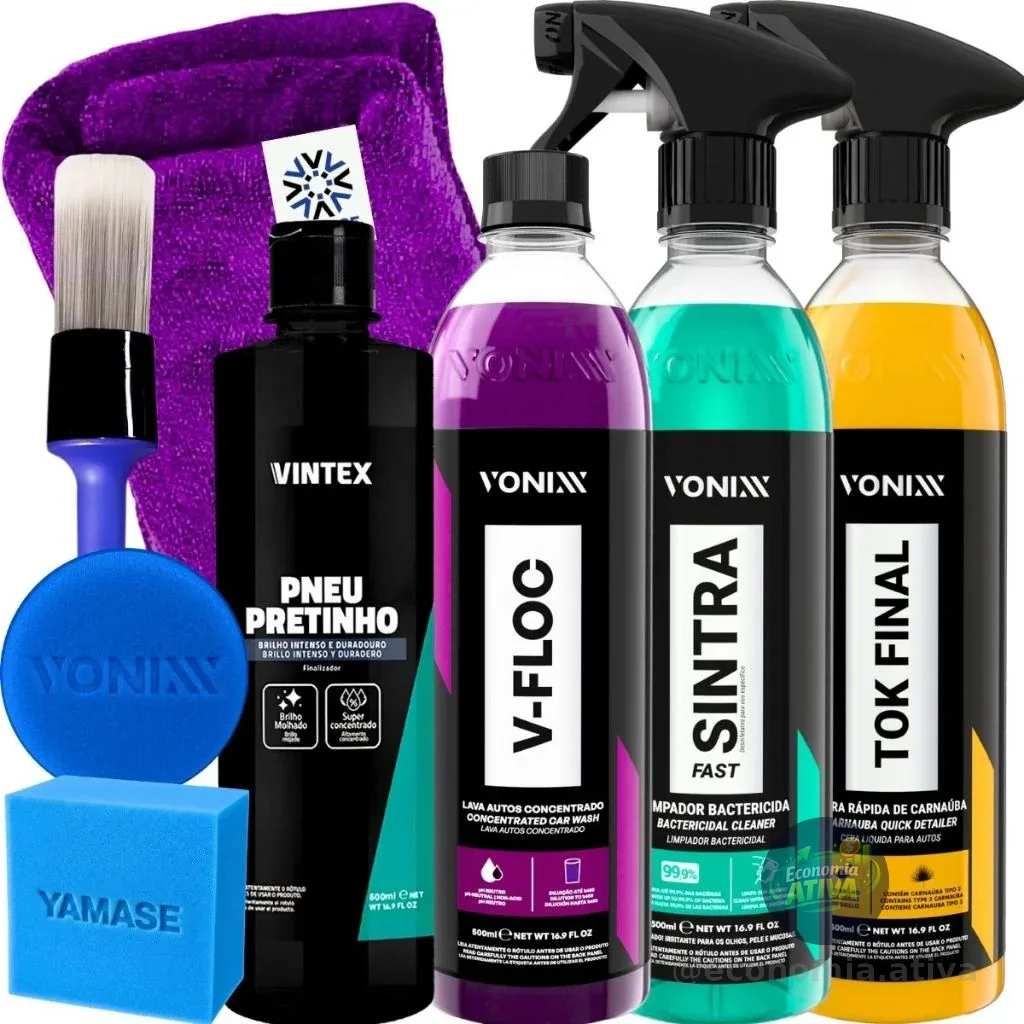Kit Shampoo V-Floc Cera Tok Final Limpador Sintra Fast Vonixx Pretinho Vintex
