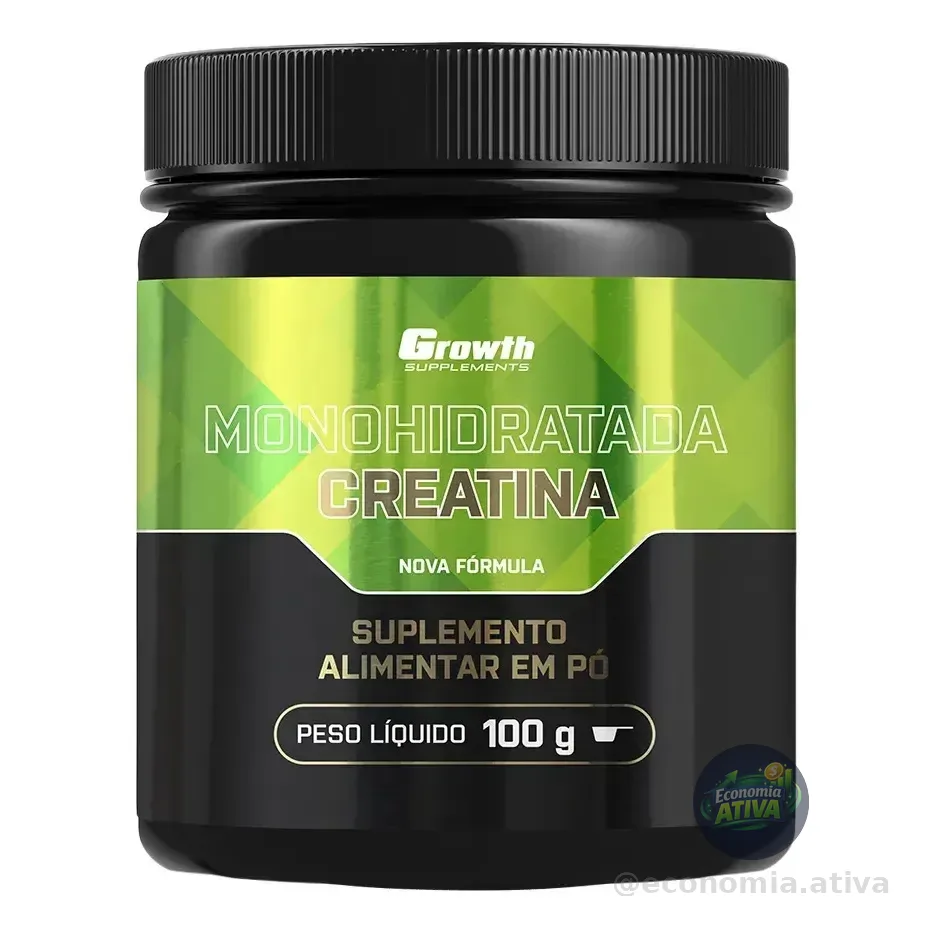 Creatina Monohidratada 100g Growth Supplements - Sem Sabor Em Pó