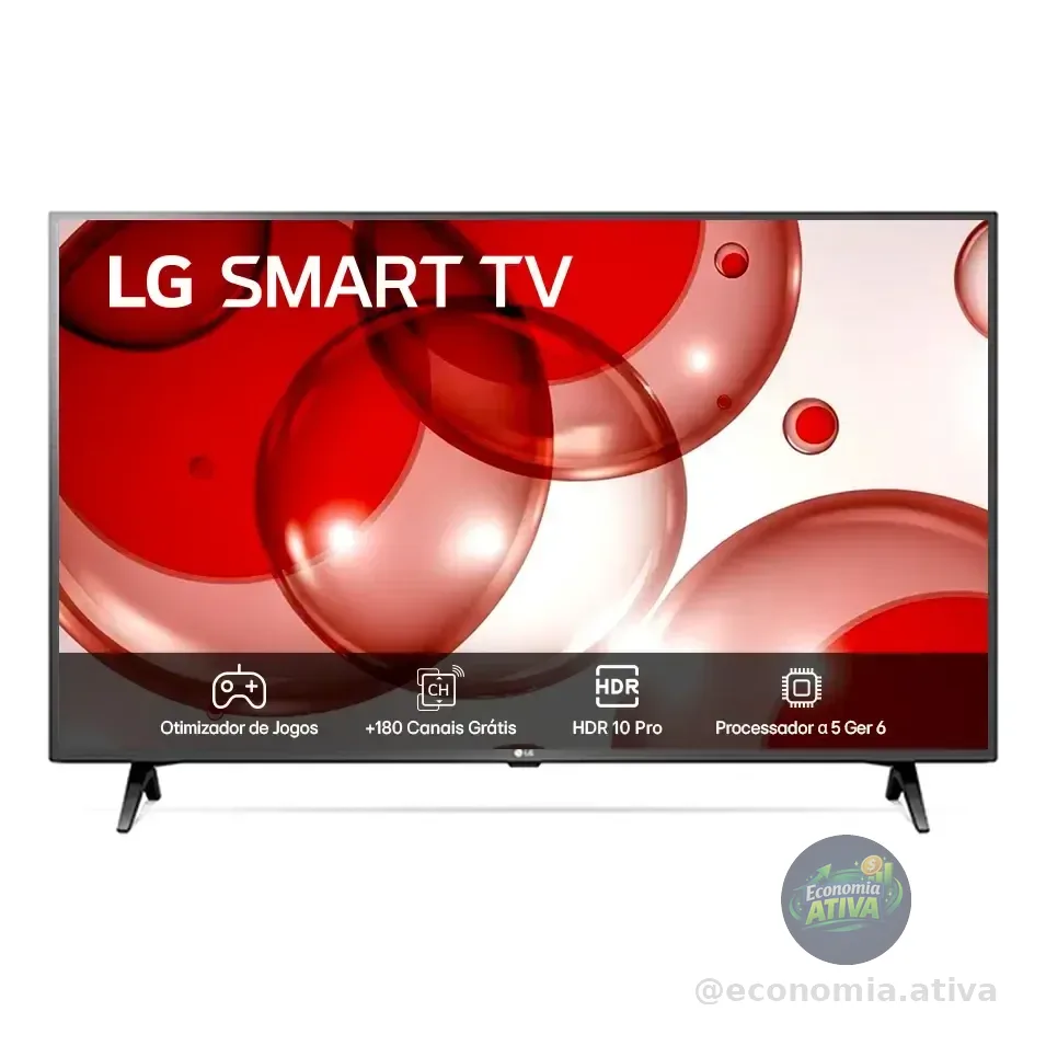 Smart Tv Profissional LG 43  Full Hd Processador A5 Ger6 Ai Alexa Integrada Webos 23  43lr671c-b