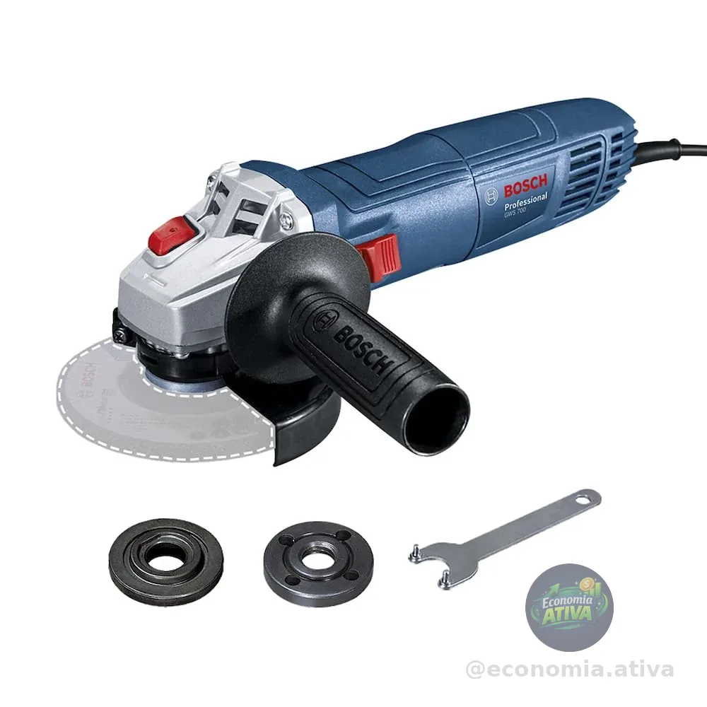 Bosch Esmerilhadeira GWS 700, 710W 127V, Azul