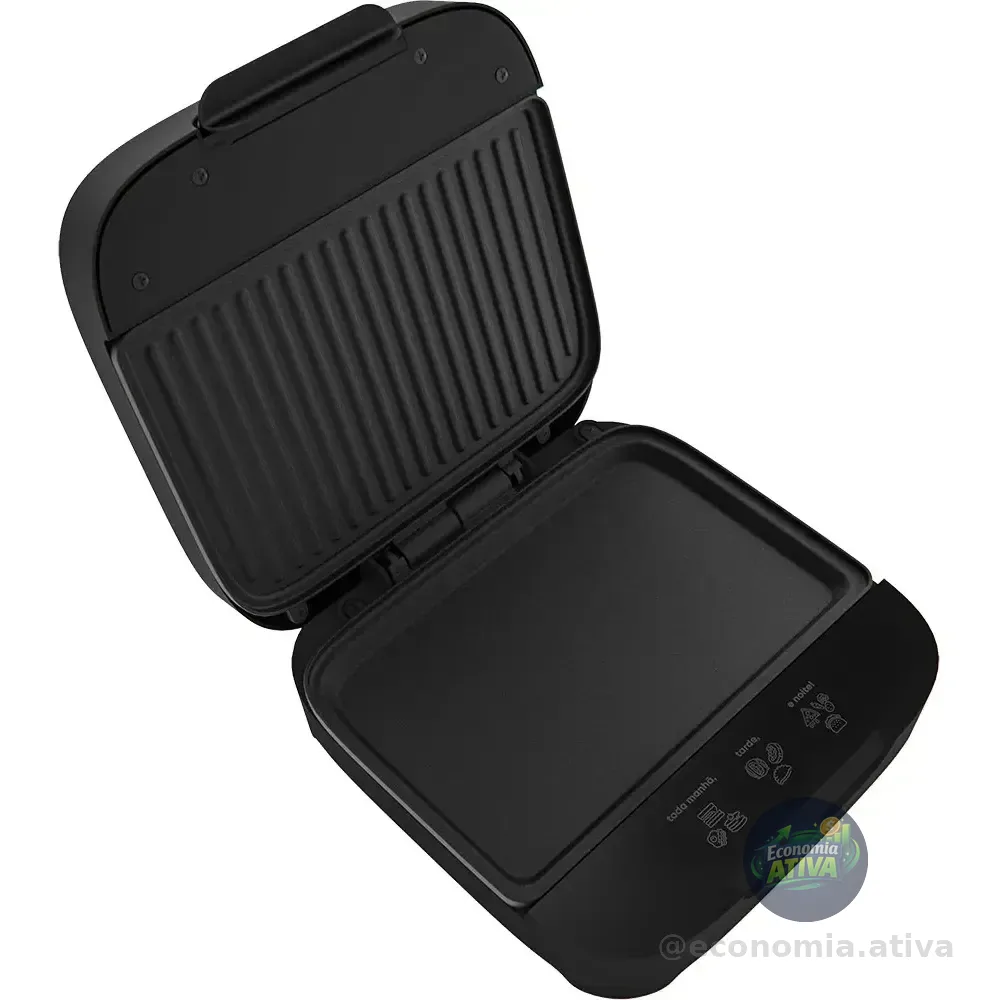 Grill Sanduicheira Cadence San400 Elétrica Chapa Misteira Tostex Tostequeira Hambúrguer Click Preto 127v