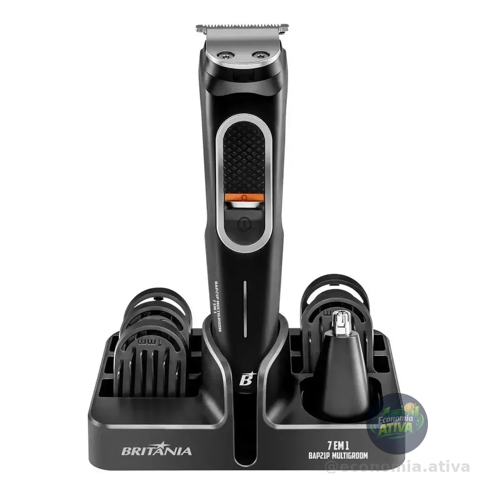 Aparador De Pelos Britânia Bap21p Multigroom 7 Em 1 Preto 127/220v