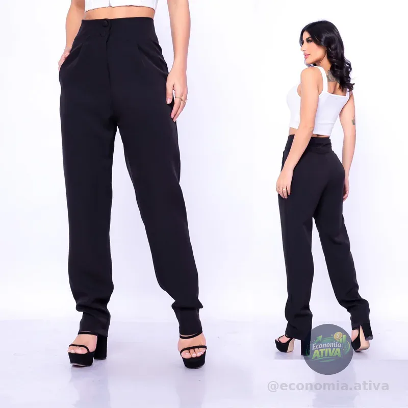 Calça Alfaiataria Feminina P ao Plus Size