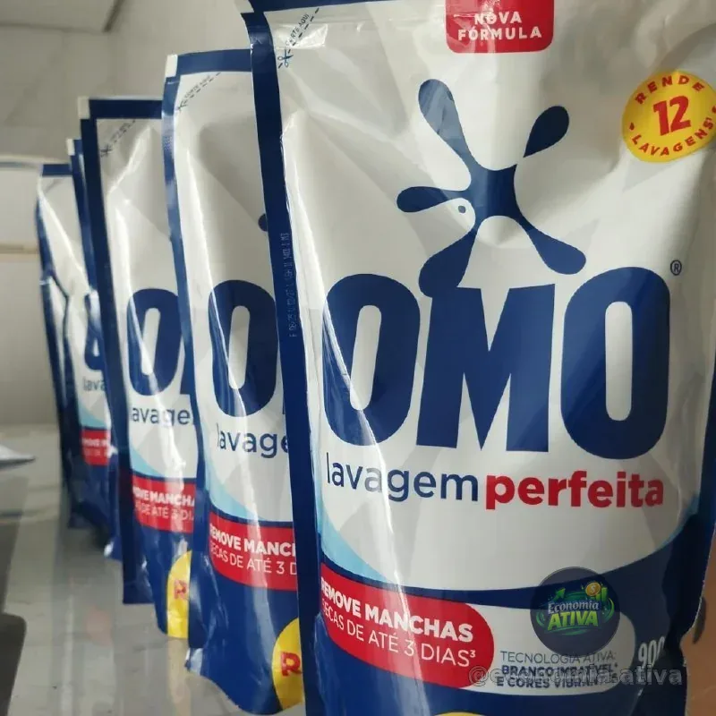 OMO Sabão Líquido Refil Omo Lavagem Perfeita Refil 900Ml
