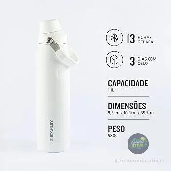 Garrafa Térmica Stanley Aerolight Fast Flow Branco Polar 1,1