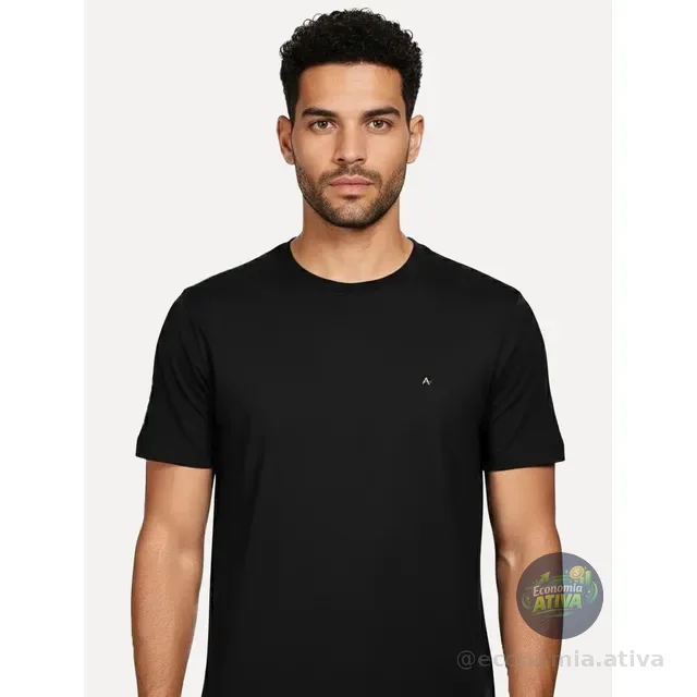 Camiseta Aramis Crewneck Basic Lisa Preta