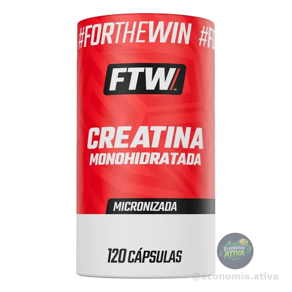 Creatina Monohidratada Micronizada Pote 120 Cápsulas - Ftw Sem Sabor
