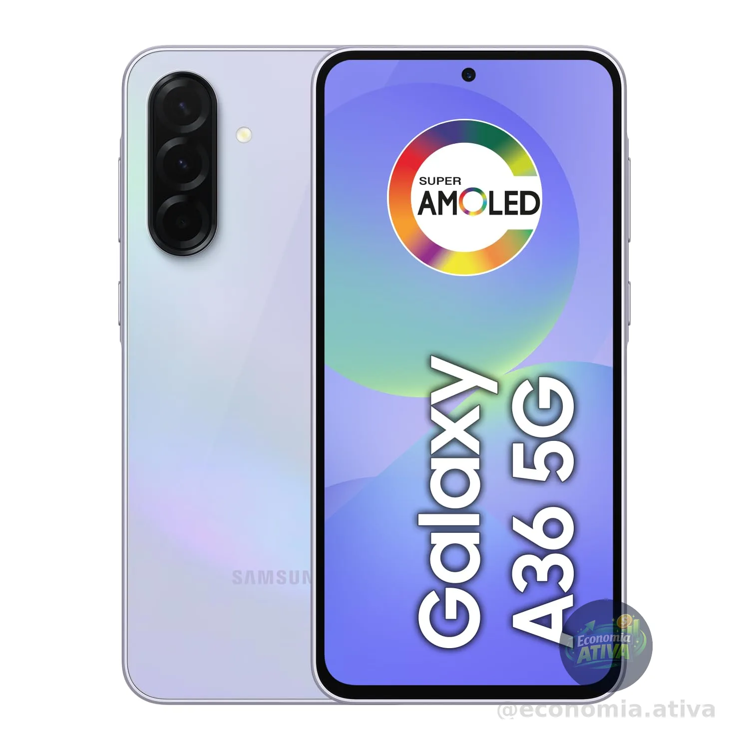 Celular Samsung Galaxy A36 5G 256GB, 8GB RAM, Recursos AI (Violeta)