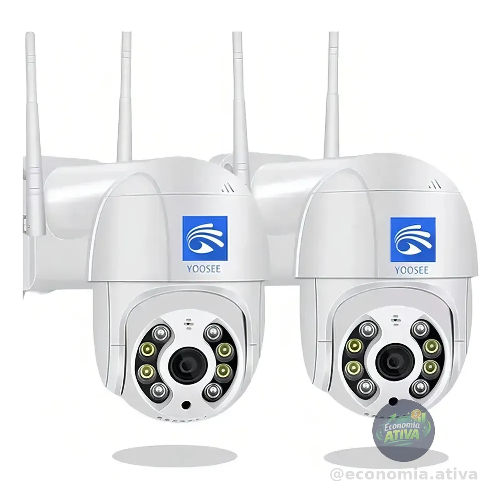Kit 2 Câmera Ip Icsee Yoosee Prova D'água Infravermelho A8 Cor 2x Yoosee