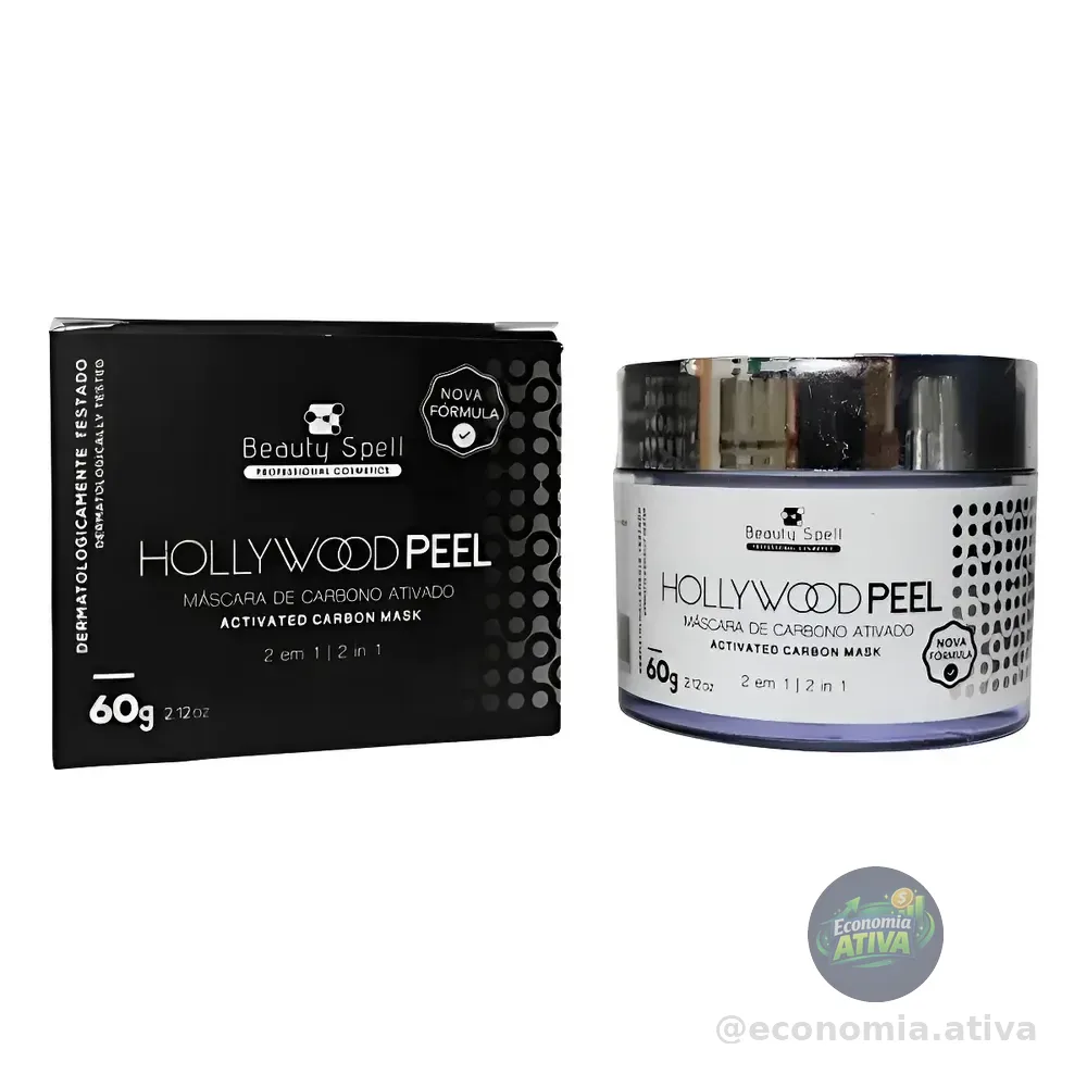 Máscara Carvão Para Laser Hollywood Peel 60g Normal