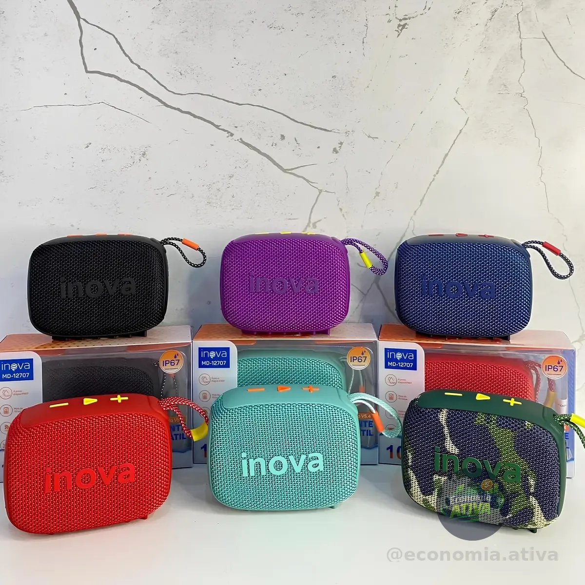 Caixa Som Bluetooth Portátil Tws Grave Potente Com Radio 15h