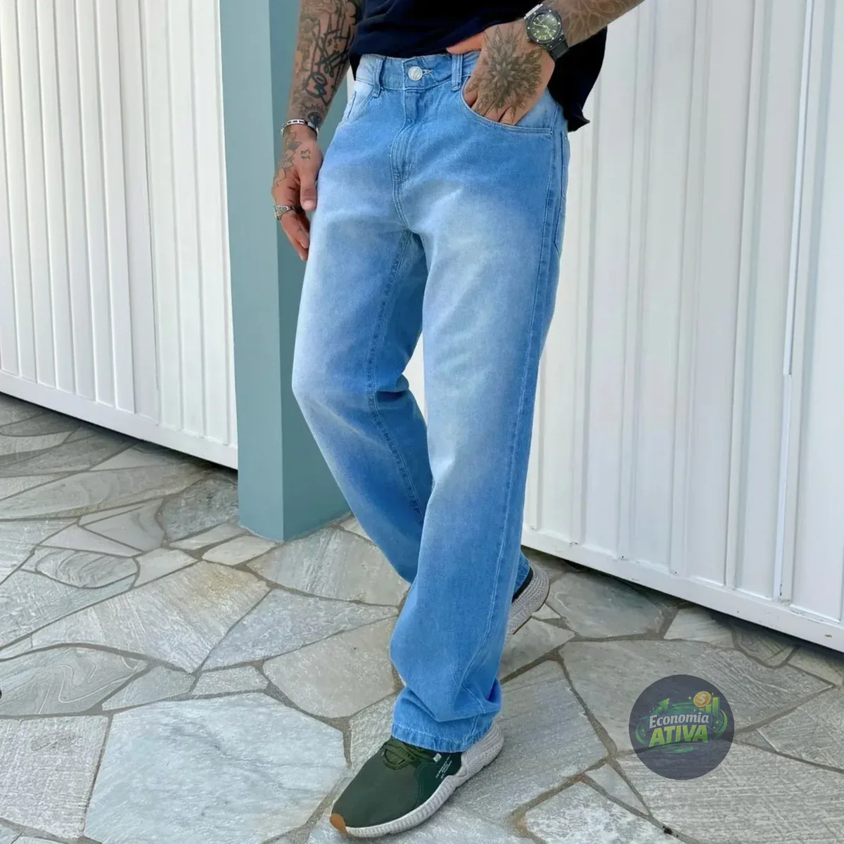 Calça Jeans Tradicional Corte Reto