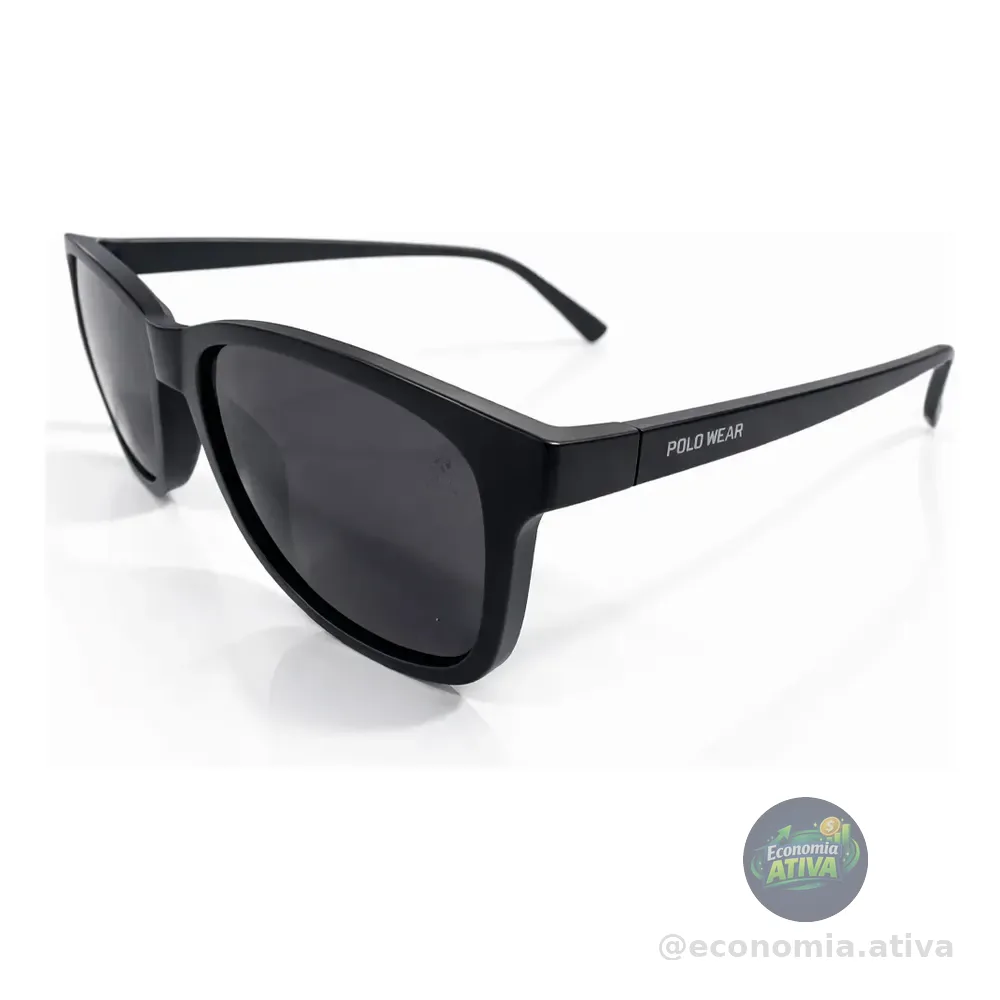 Óculos De Sol Quadrado Regular Polo Wear Quadrado Preto