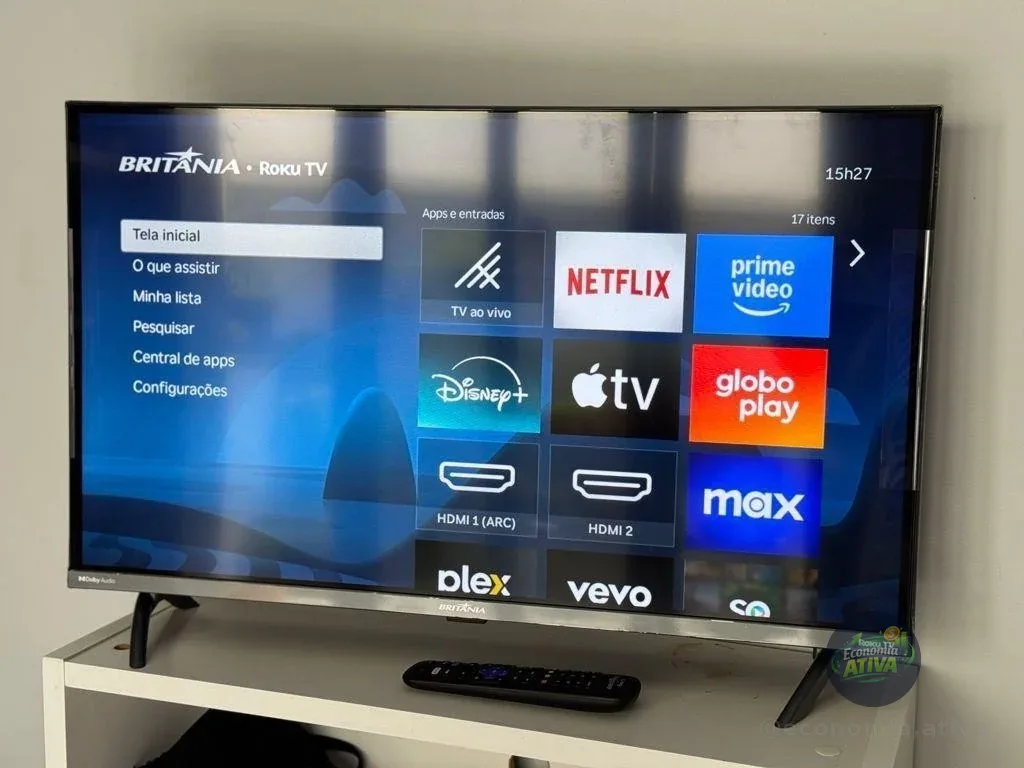 Smart Tv 43" Britânia Roku Tv Hdr10 Dolby Áudio B43cra