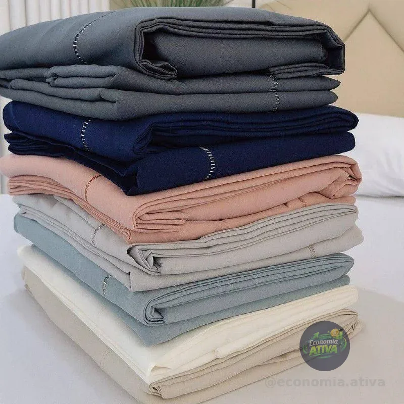 Jogo De Lençol Queen Micropercal 400 Fios 3pç