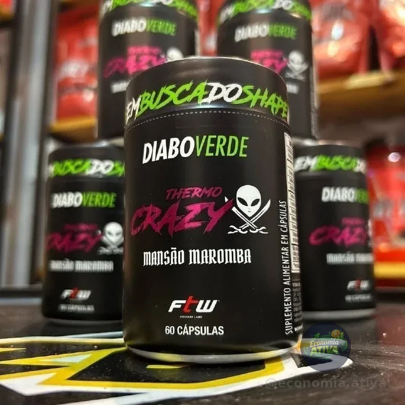 Termogênico Thermo Crazy Pote 60 Cáps Ftw - Diabo Verde