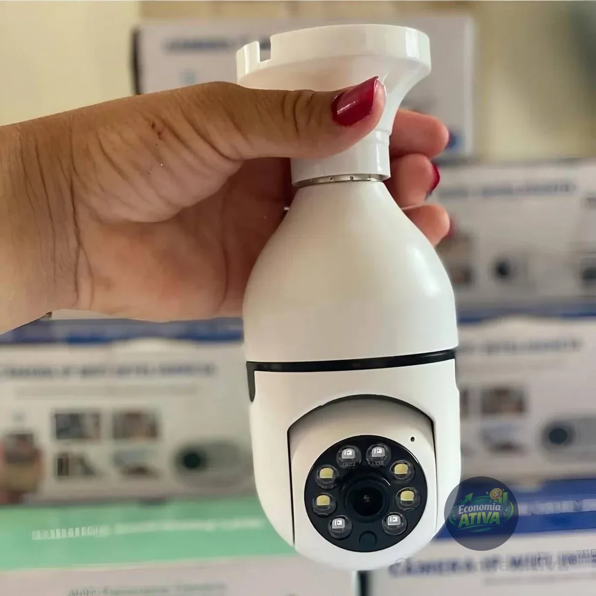 Câmera de Segurança Espiã Yoosee Wi-Fi Visão Noturna