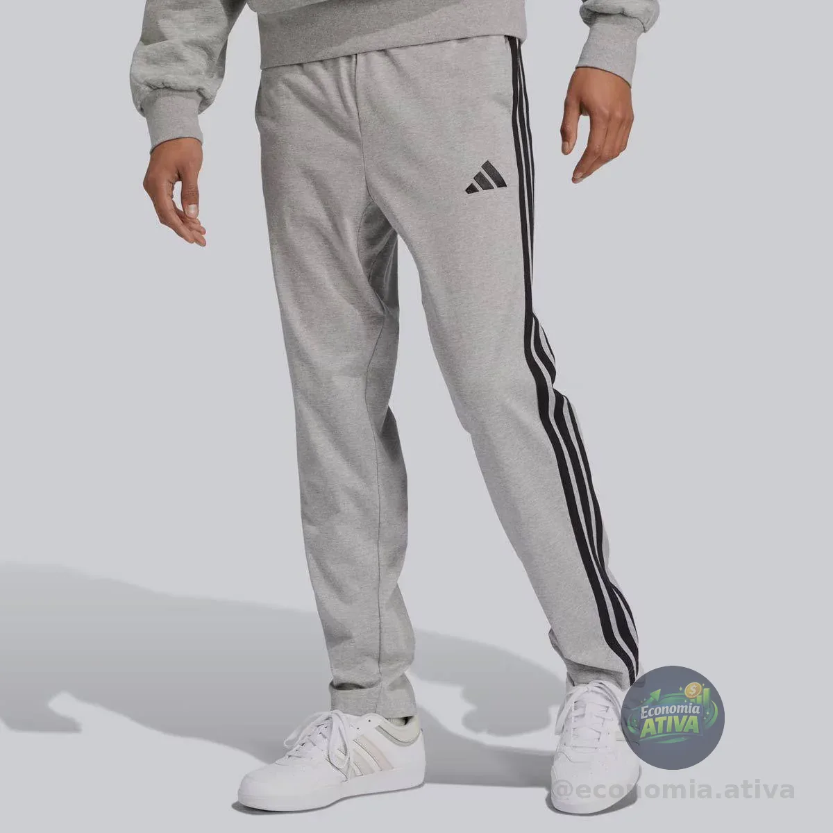 Calça Masculina Essentials French Terry 3 Listras Adidas