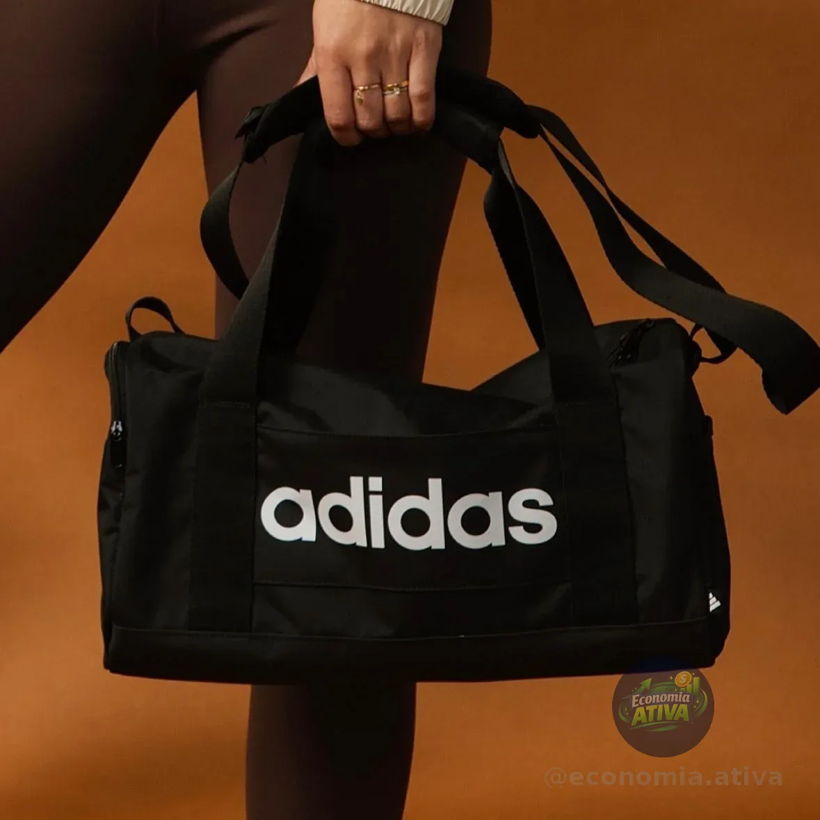 Mala Preta Pequena Linear adidas