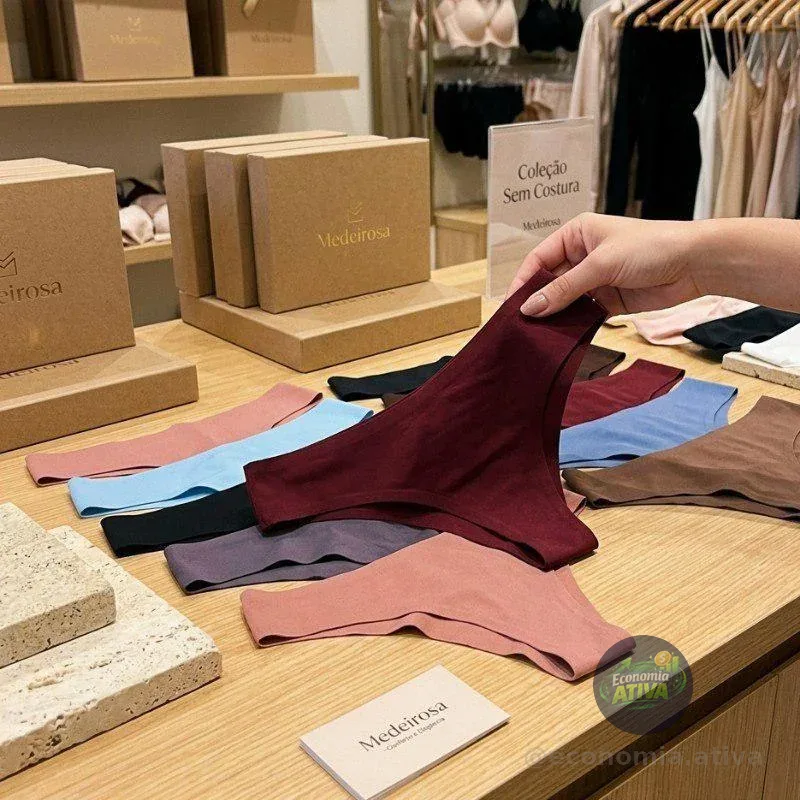 Kit 10 Calcinhas Fio Dental Premium Sem Costura Microfibra