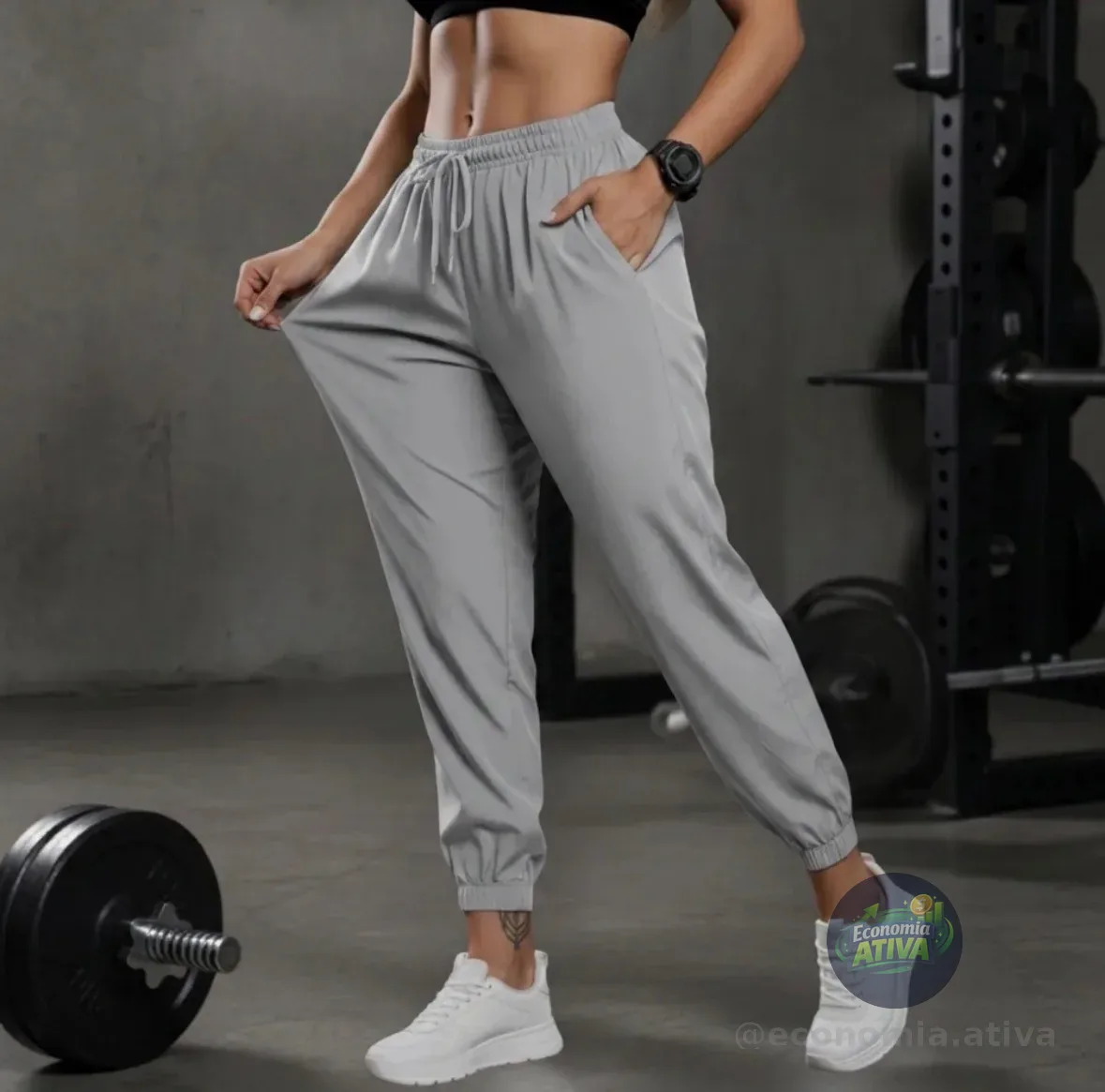 Calça Jogger Tactel Soltinha Slim