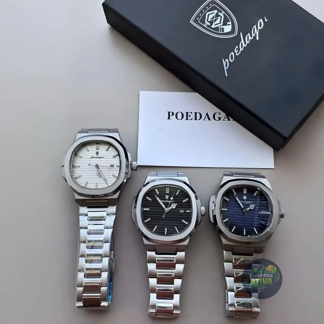 Relógio Poedagar De Luxo Com Caixa