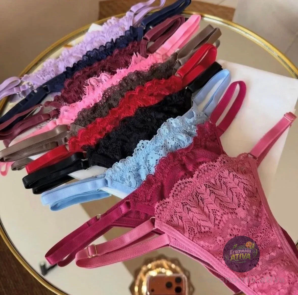 Kit 10 Calcinhas De Renda Tanga Fio Lingerie Calcinha