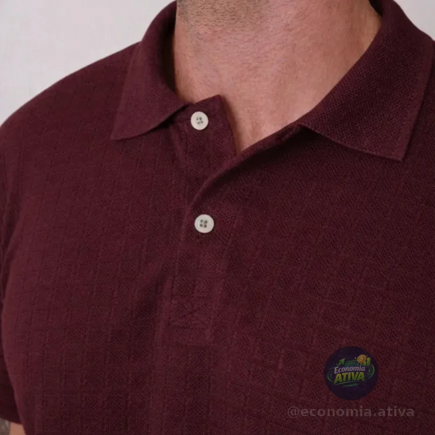 Camisa Masculina Gola Polo Elegante Tricot