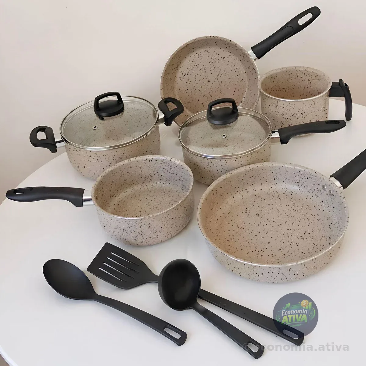 Jogo De Panelas 8 Peças Teflon Antiaderente