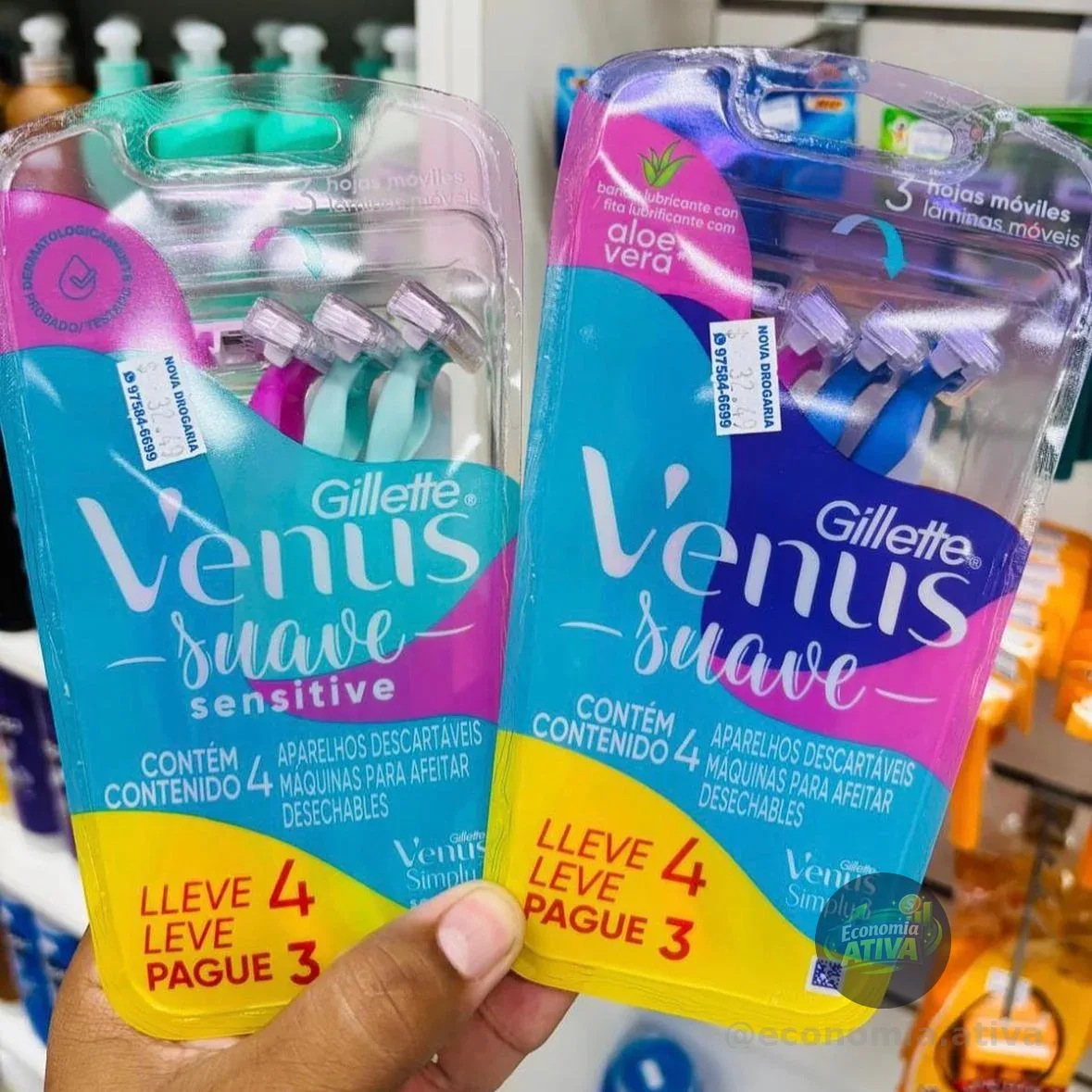 Kit 4 Gillette Venus Suave com Aloe