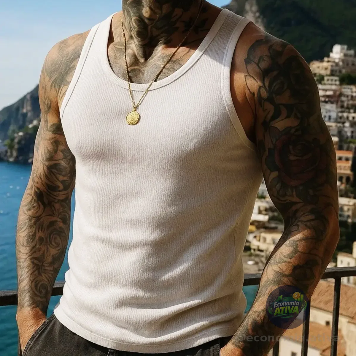 Kit 2 Regatas Americana Masculina Canelada