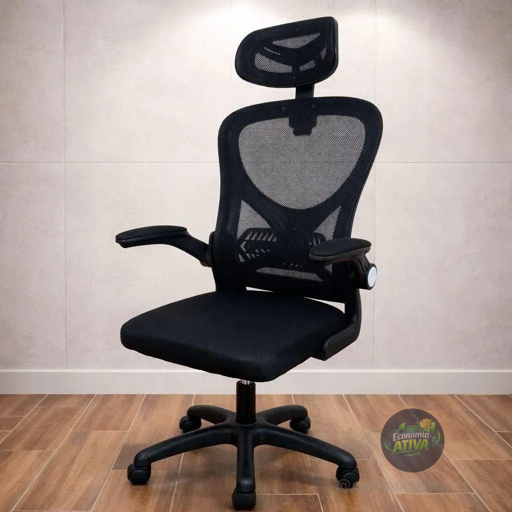 Cadeira De Escritório Giratória Columbus Presidente c/ tela Mesh