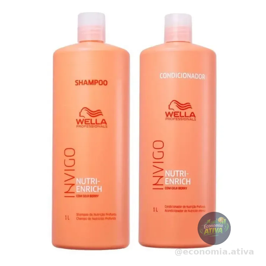 Kit Wella Pro Invigo Enrich Shampoo 1l + Condicionador 1l