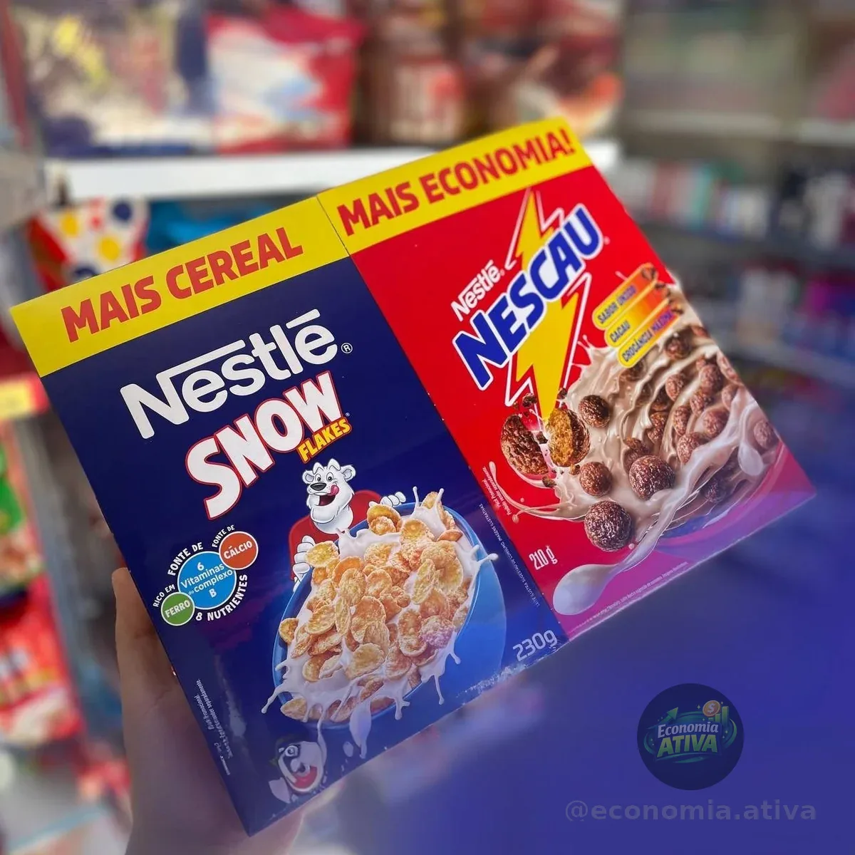 Kit Cereal Matinal Chocolate Nescau 210g + Snow Flakes 230g